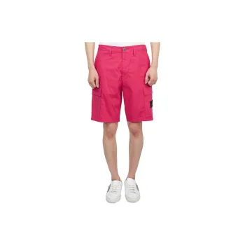STONE ISLAND Cargo Shorts Men's Magenta