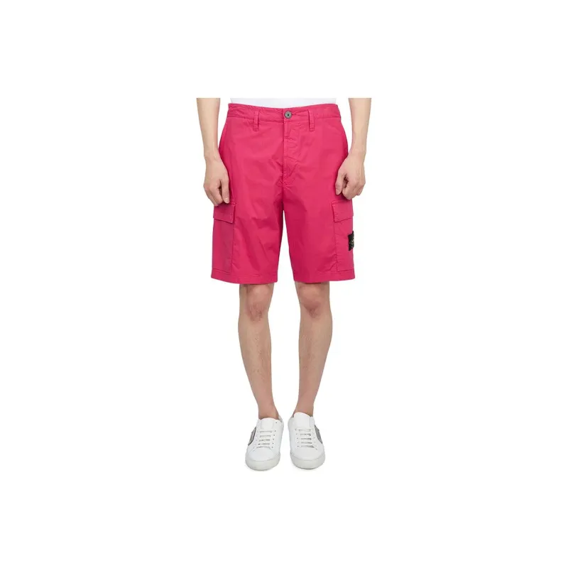 STONE ISLAND Cargo Shorts Men's Magenta-0