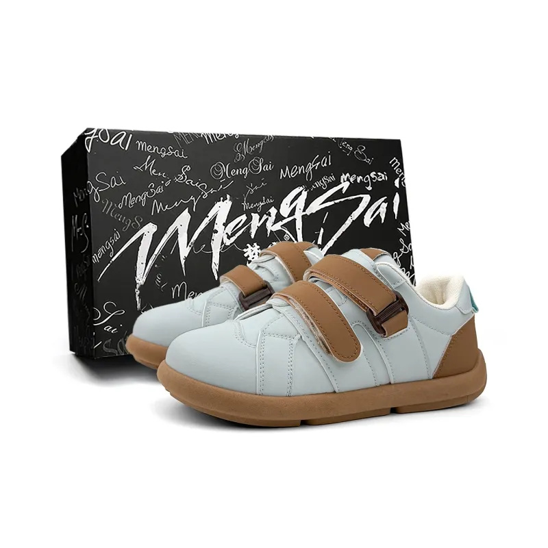 Mengsai Wear-resistant And Lightweight Low-Top Skateboard Shoes Women's Blue Coffee-0