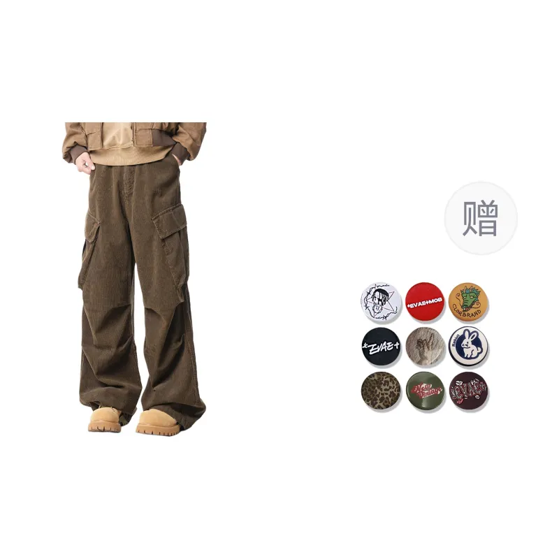 *EVAE+MOB Cargo Pants Unisex Coffee Brown-0