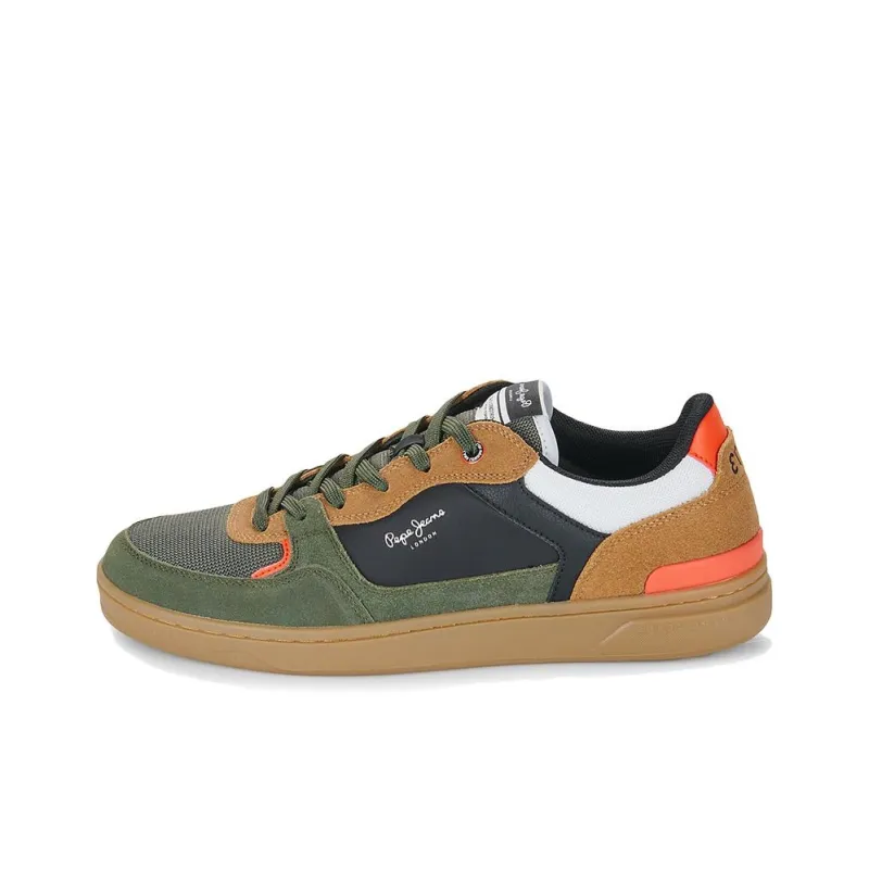 Pepe Jeans Kore Skate Low Top Skateboard Shoes Men's Green Brown-0