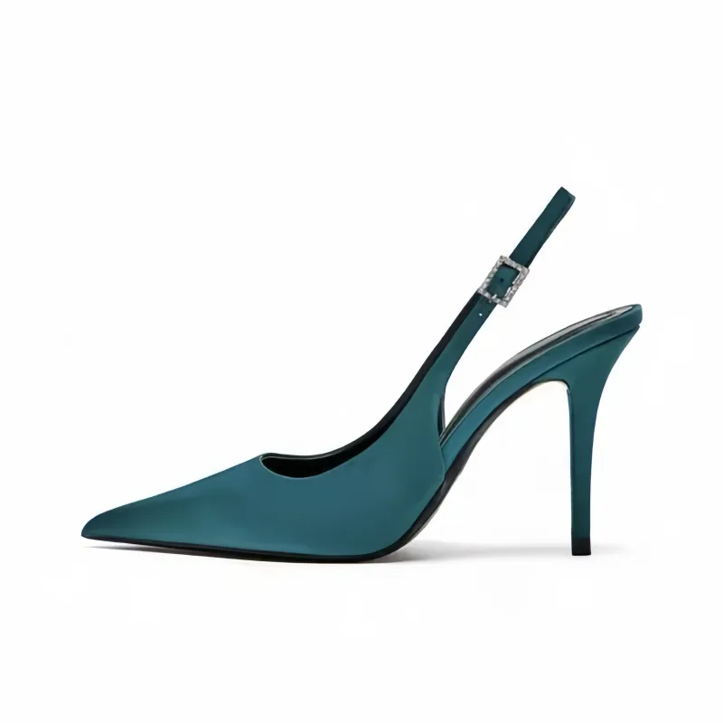 CHILI Slim Heel High Heels Women's Black-3