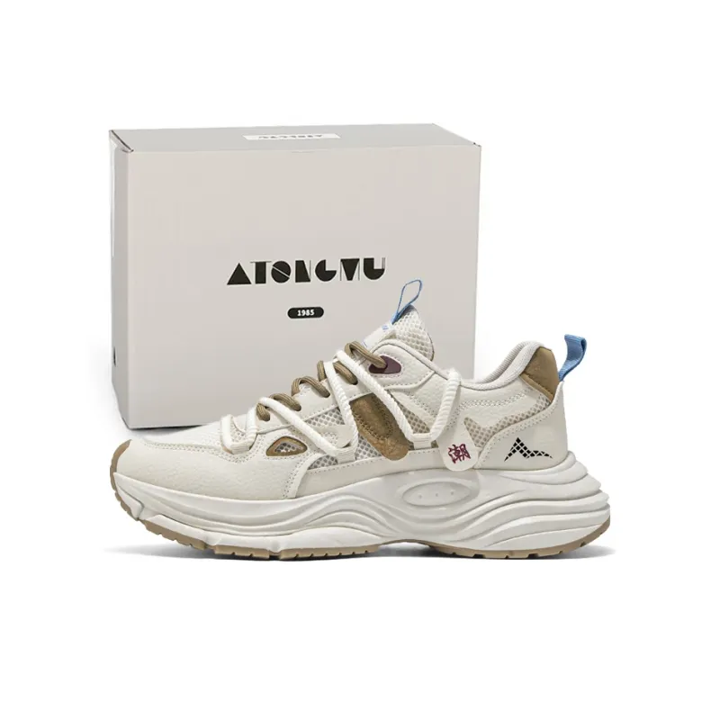 ATONGMU Chunky Sneakers Unisex Low Top White/Orange/Beige/Khaki/White/Black-1