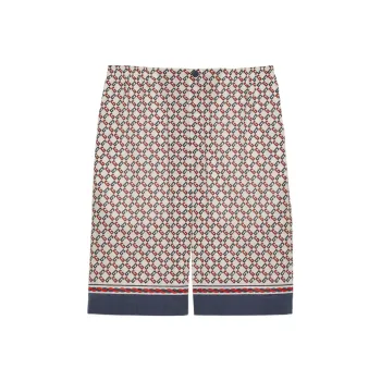 GUCCI Geometric G Print Muslin Shorts