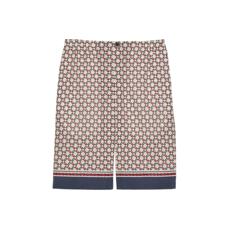 GUCCI Geometric G Print Muslin Shorts-0