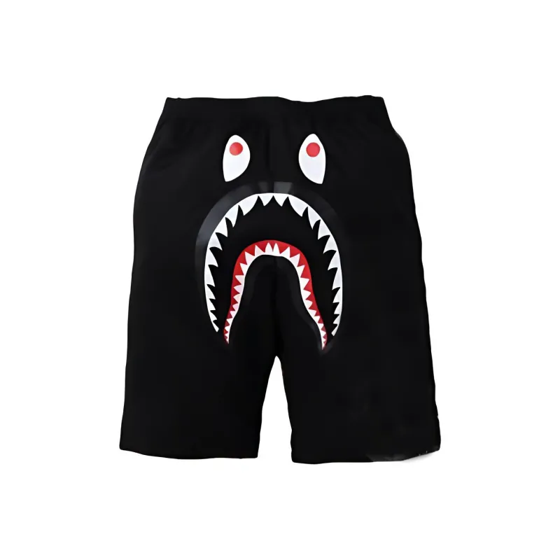 A BATHING APE Shark Series Casual Shorts Men's Black-0