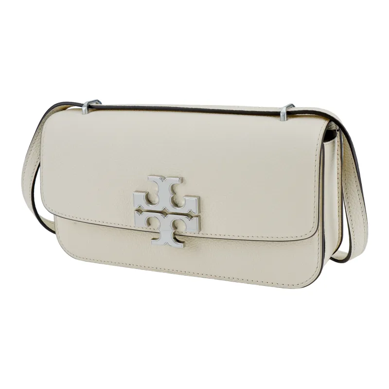 TORY BURCH Eleanor Litchi Grain Leather Shoulder Bag, Crossbody Bag Trumpets Women's Oat-1