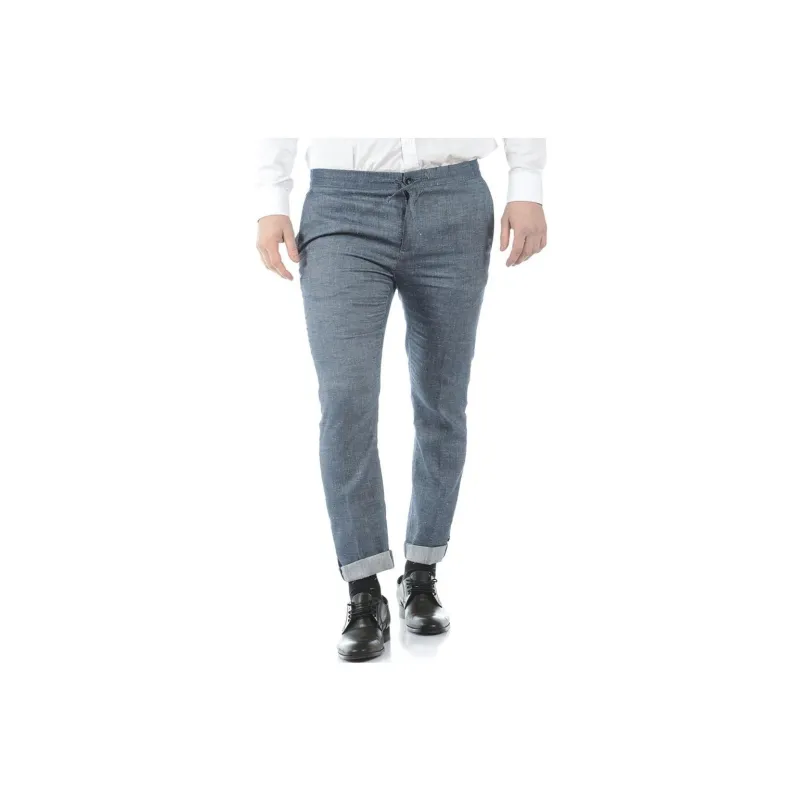 DANIELE ALESSANDRINI Casual Pants Men's Light Blue-0