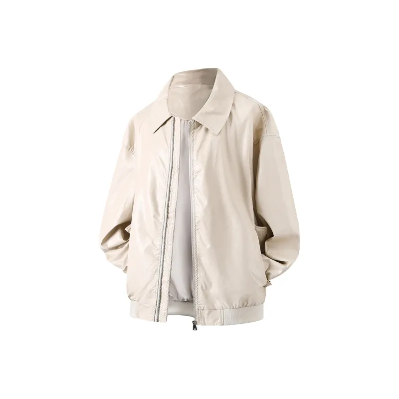 42SPACESHIP Leather Jacket Unisex-0