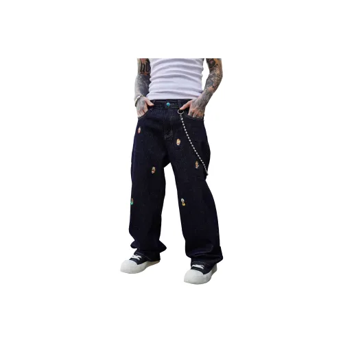 UTHA Jeans Womens Dark Blue Jeans