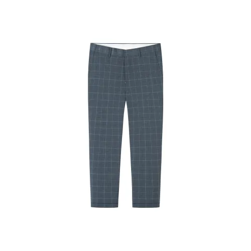 Dance With Wolves Suit Trouser Men's Gray Blue