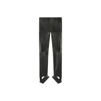 COURREGES SS25 SCUBA LEATHER OVERSKIRT PANTS Leather Pants Men's BLACK/Black