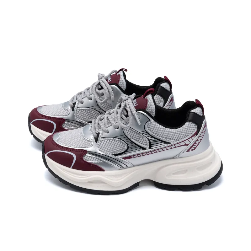HUANQIU Height Increasing, Lightweight, Breathable, Slip Resistant Low Top Casual Running Shoes Women's Beige-16