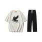 Set (Apricot Top+Black Pants)