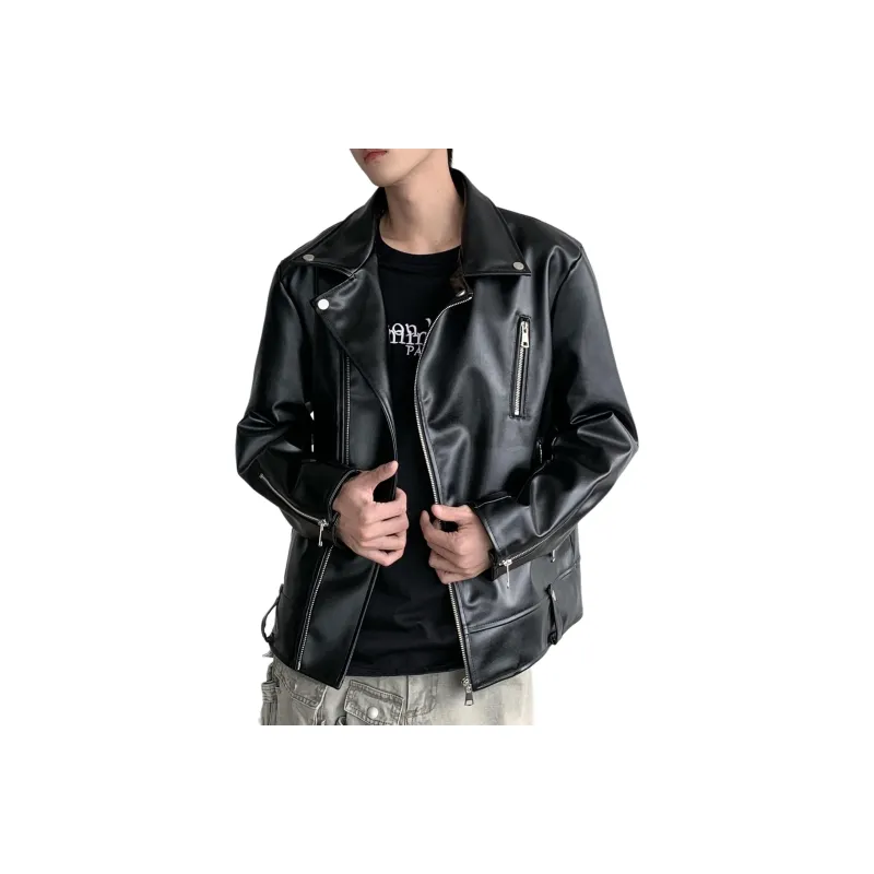 ZYKY Leather Jacket Unisex Black-0