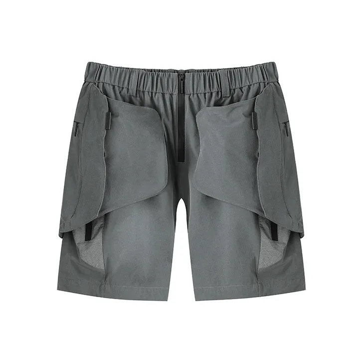NORVINCY Straight Fit Loose Fit Solid Color Casual Shorts Unisex-10