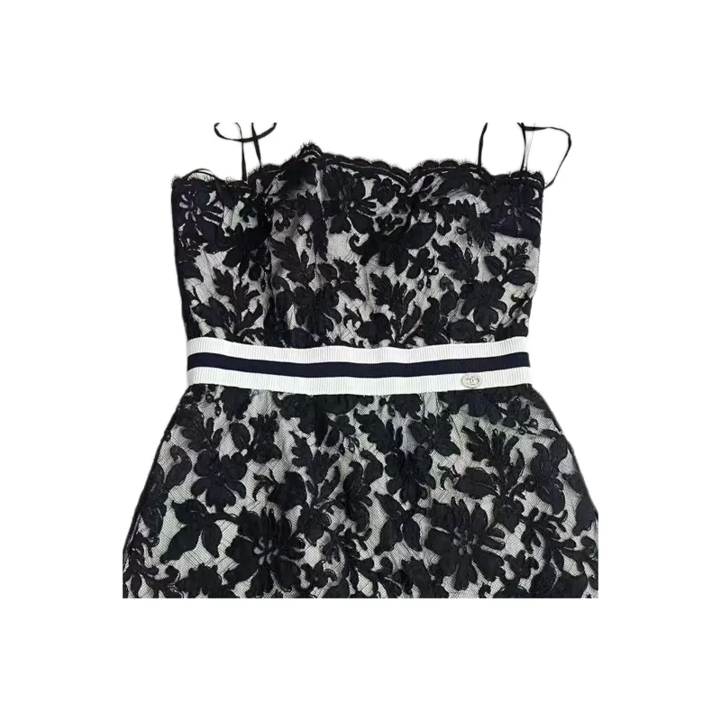CHANEL Slip Dress Women's Black-2