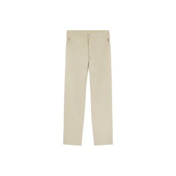 Maison Kitsune Logo Embroidered Straight Leg Trousers
