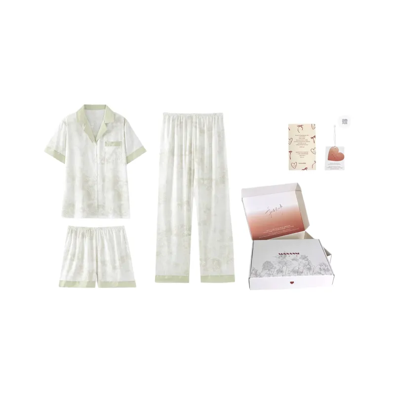 WANANNI Pajama Set Women's Light Green-7