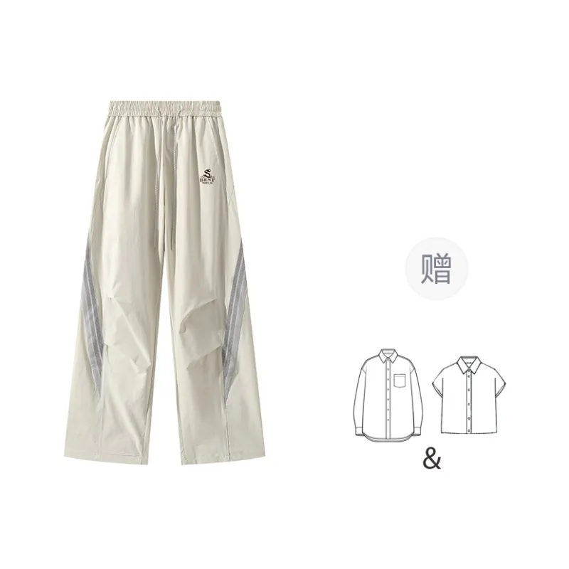 YOSICIL Cargo Pants Unisex Beige Apricot-4