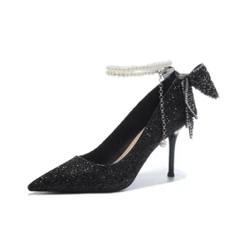 Lan Miao Slim Heel High Heels 6.5CM/8.5CM Women's Black