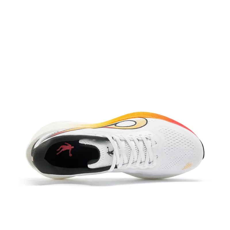 QIAODAN Cushioning, Slip Resistant, And Abrasion Resistant Low Top Casual Running Shoes Men's Jordan White Black-3