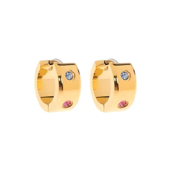 Kate Spade Set In Stone Chunky Huggies Hoop Earrings