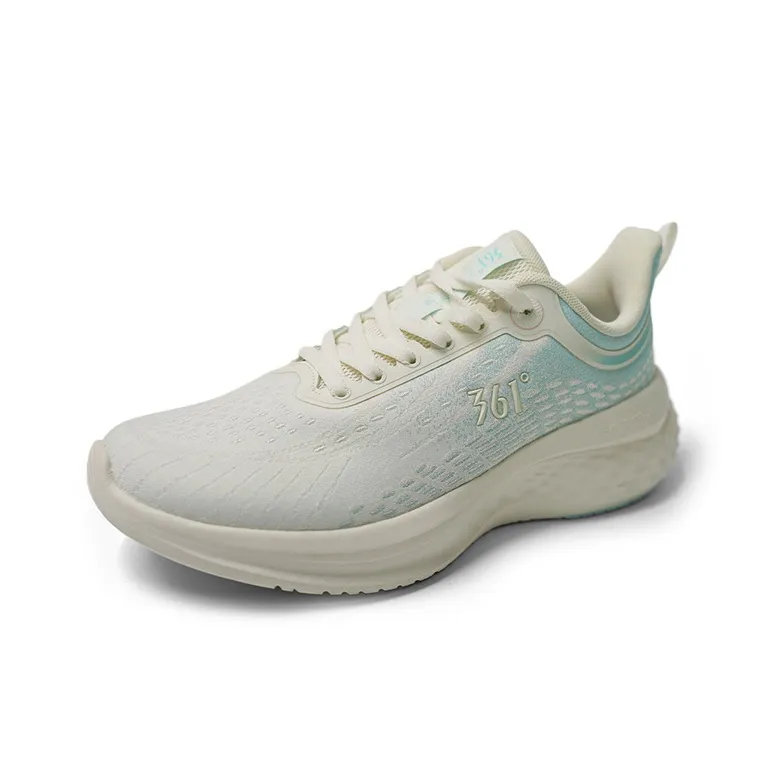 361° Anti Slip Wear Resistant Low Top Casual Running Shoes Women's White Blue-1