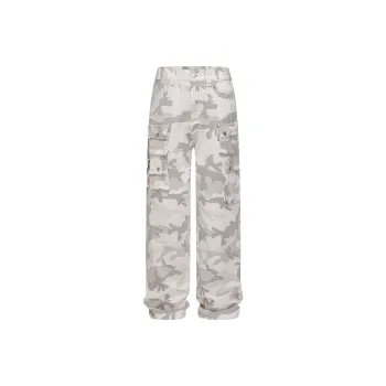 KM Cargo Pants Unisex Gray Camouflage