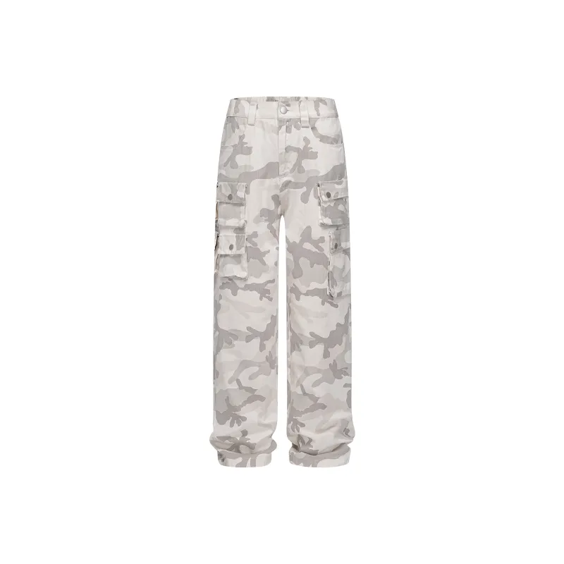 KM Cargo Pants Unisex Gray Camouflage-0