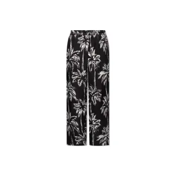 BALMAIN Palm Print Satin Pyjama Trousers