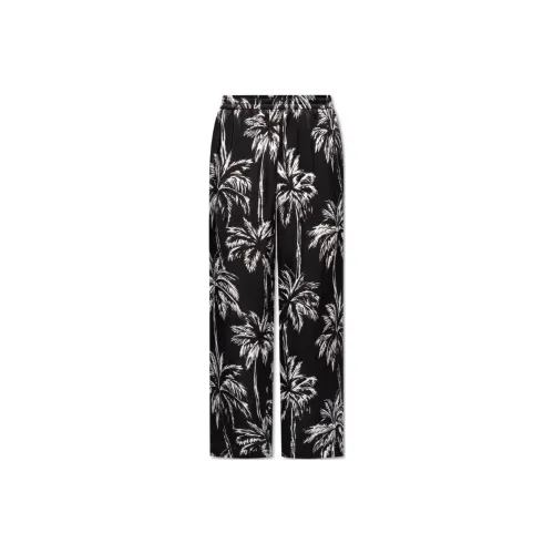BALMAIN Palm Print Satin Pyjama Trousers