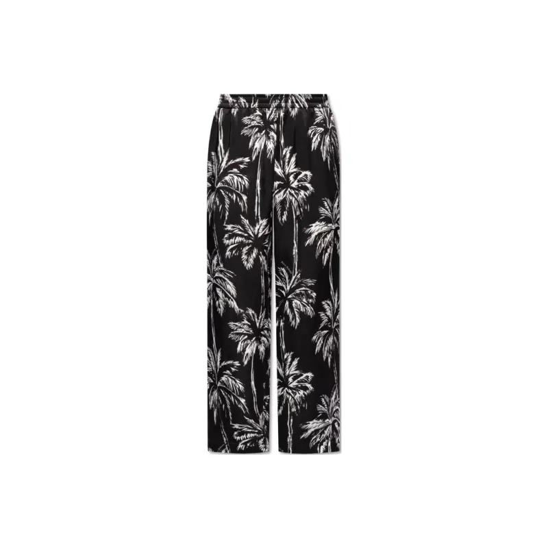 BALMAIN Palm Print Satin Pyjama Trousers-0
