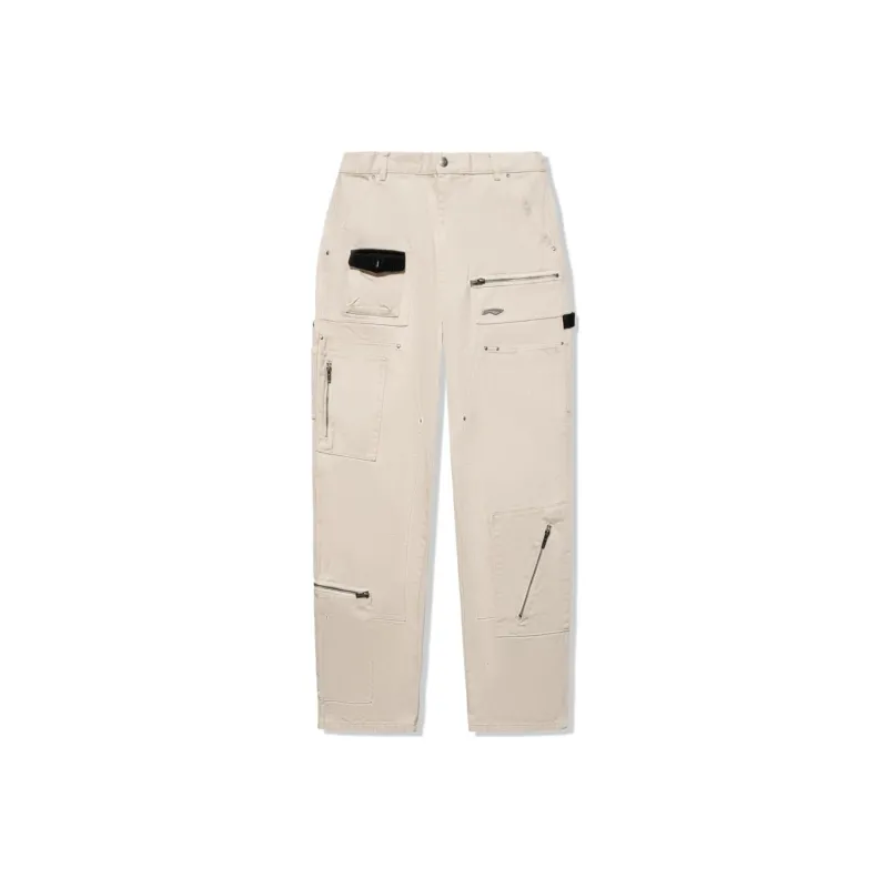 Pleasures X LiNing Casual Pants Men Oat Gray-0