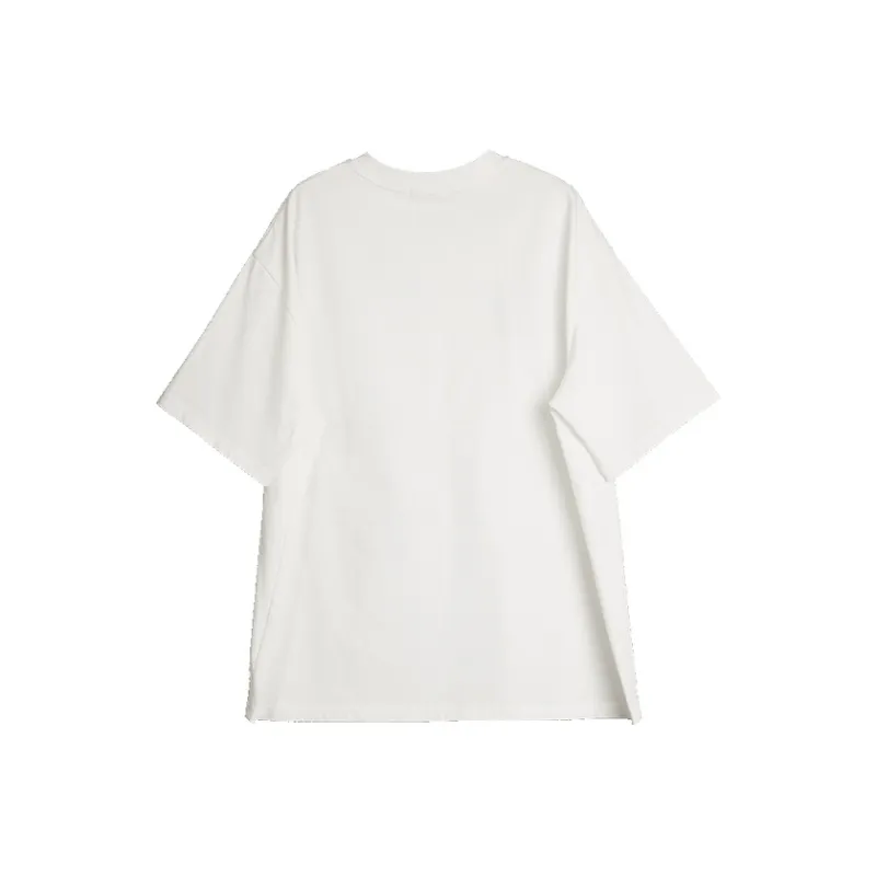 ELLE Drop Shoulder Sleeve T Shirt Women's White-1