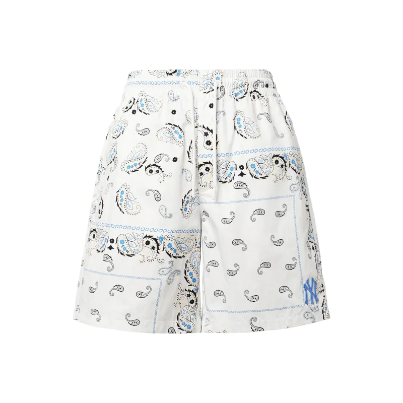 MLB New York Yankees Casual Shorts Unisex Ivory White-0