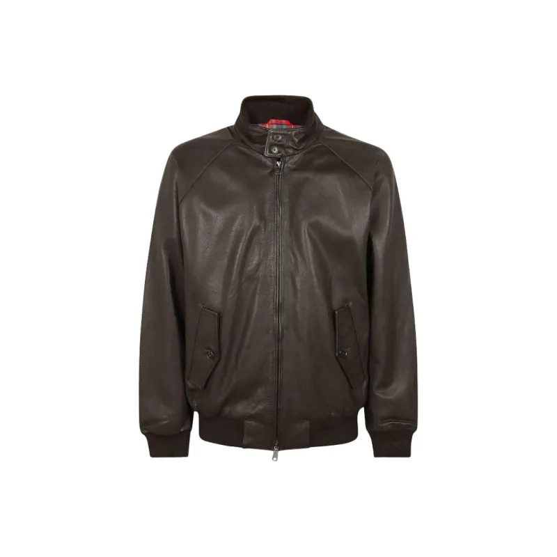 BARACUTA Leather Jacket Men's Dark Brown-0