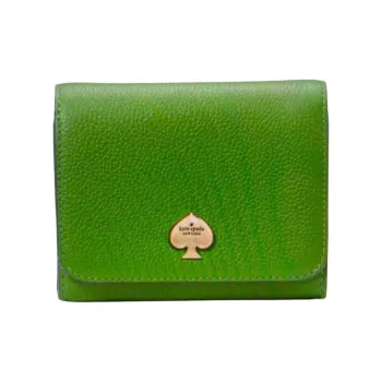 Kate Spade Leather Wallet Small Size Women's Green