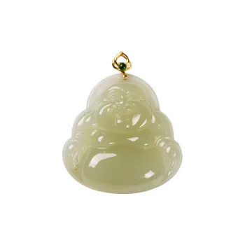 Execute The Blessing Hetian Jade Pendants Yellow Jade Unisex