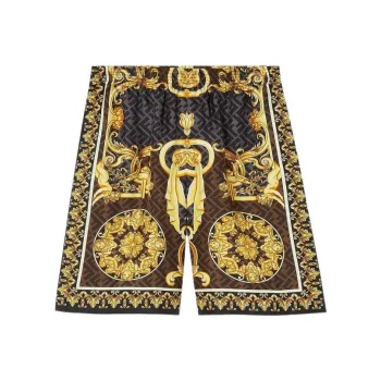 VERSACE Fendace Baroque Silk Shorts