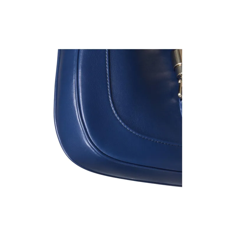 GUCCI Jackie 1961 Leather Portable Crossbody Bag, Shoulder Bag Medium Size Women's Blue-6