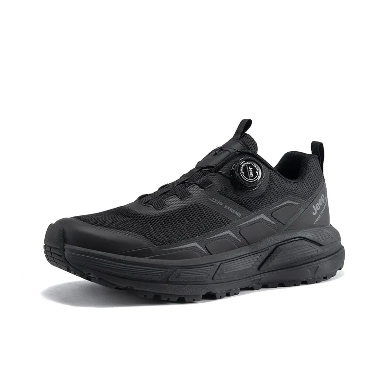 Jeep Slip Resistant, Height Increasing, Lightweight, And Breathable Low Top Running Shoes Men's Black-1