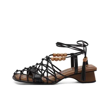 SUGARSU Roman Sandals Women's Black