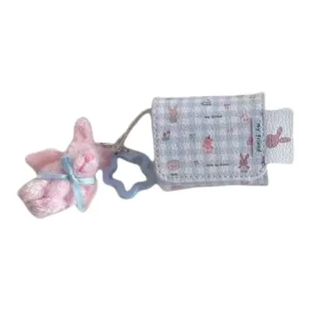 Beams Compatibility Airpods4/3/Pro/Pro2 Leather Ins Cute Cartoon Leather Plaid Rabbit Bear Headphone Cases