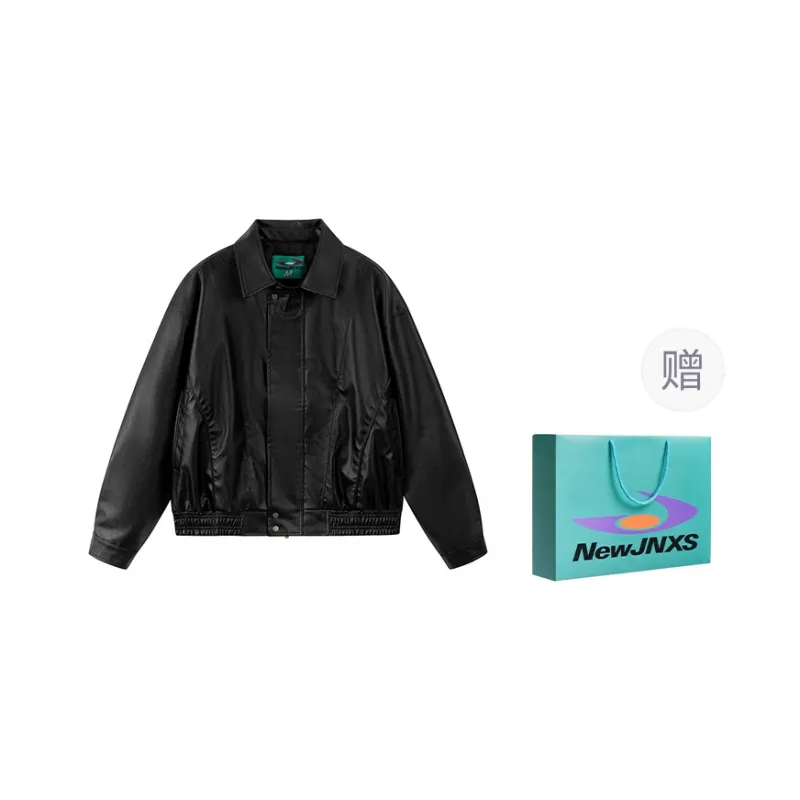 NewJnxs Leather Jacket Unisex Black-2