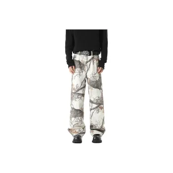 GROGNAK Jeans Unisex White Maple Leaves