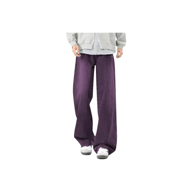 MIIRACER Jeans Unisex Washed Purple-0
