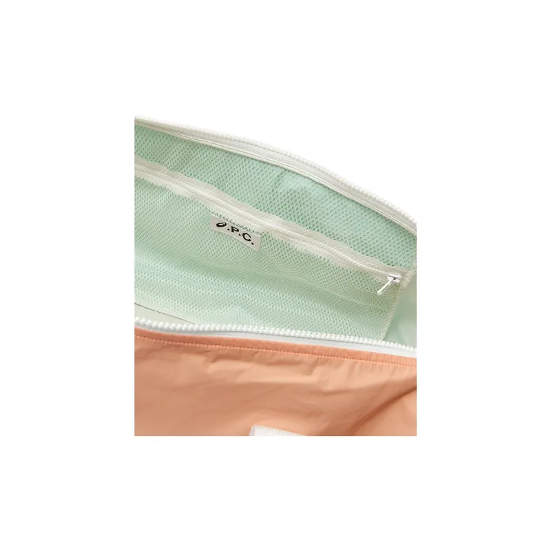 A.P.C ASICS Collaboration Polyester Gym Bag Unisex Orange & Green-3