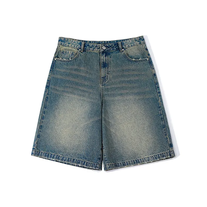 DIMC Denim Shorts Unisex Washed Blue-0