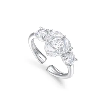 Abyb Charming Rhodium plated Copper Rings Women's